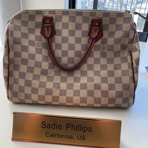 Sold Louis Vuitton Speedy 30, Damier Azur